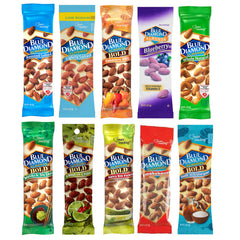 The Hampton Candy Company Blue Diamond 10-flavor variety pack, ideal for on-the-go snacking.