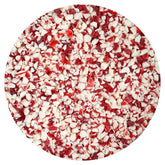 The Hampton Candy Company crushed peppermint candy pieces in a 1 lb bag, perfect for cake toppings.
