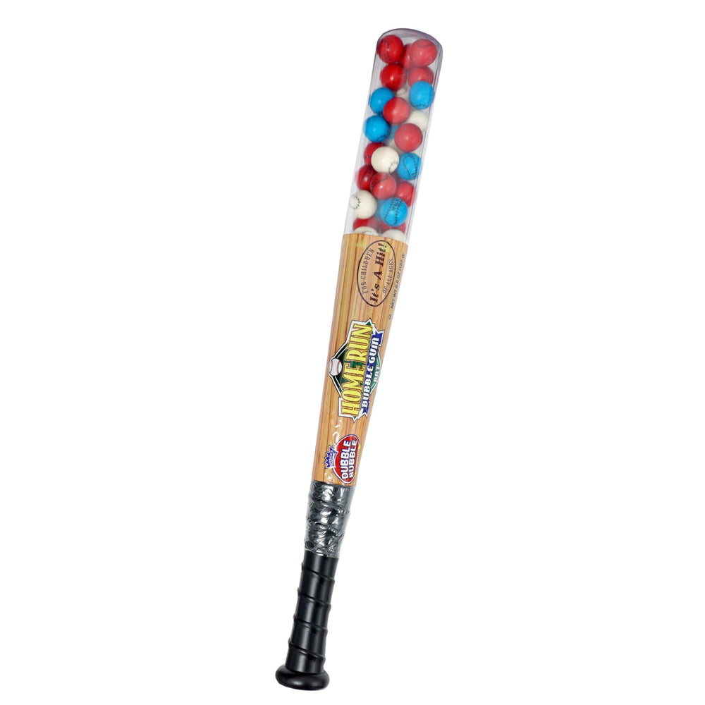 The Hampton Candy Company Double Bubble gumballs in an 18-inch bat-shaped container, ideal for parties