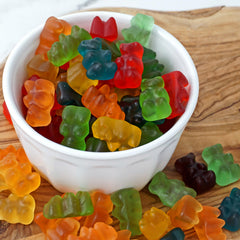 The Hampton Candy Company Gummy Bears Lemon flavor for refreshing citrus bite.