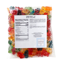 The Hampton Candy Company Gummy Bears Strawberry flavor ideal for kid's party bags.
