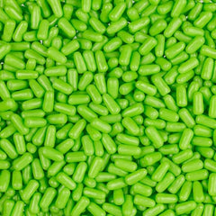 Mike and Ike Sour Watermelon close-up: chewy texture and vibrant color showcase.