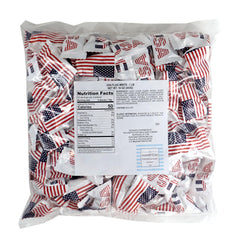 The Hampton Candy Company Patriotic Buttermints packaging side view for themed celebrations.