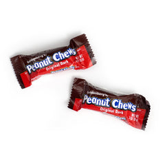The Hampton Candy Company Peanut Chews Original Dark close-up texture, perfect for satisfying afternoon cravings.