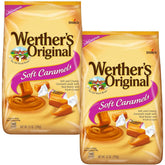 The Hampton Candy Company Werther's soft caramel bags displayed for home use