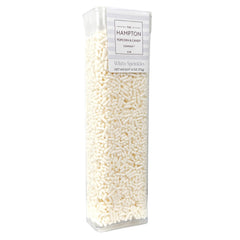 The Hampton Candy Company white sprinkles jimmies on cupcakes for festive decoration