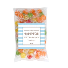 The Hampton Candy Fruit Discs closeup strawberry flavor boosts a retro candy moment.