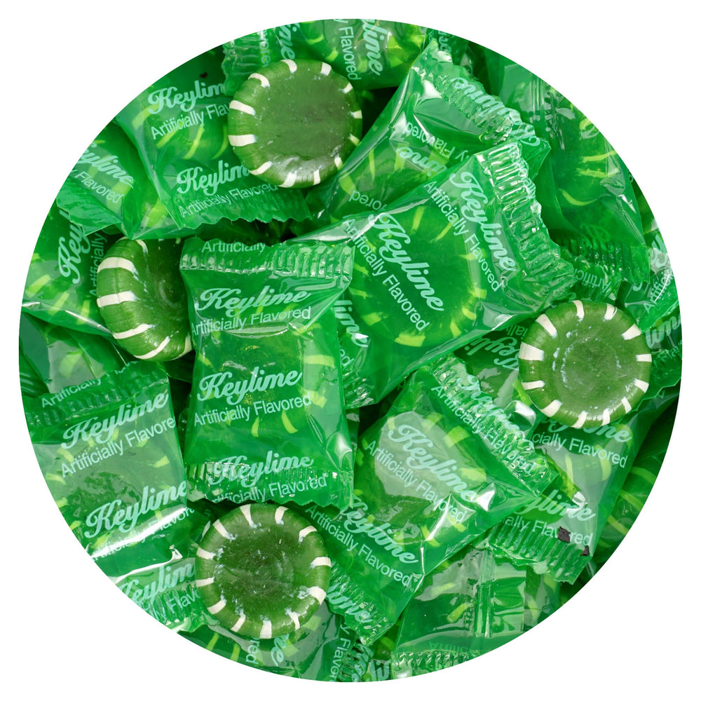 The Hampton Candy Company Key Lime Discs bulk packaging ideal for parties and gifts.
