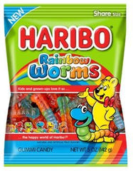 Rainbow Worms 5oz triple pack stacked, ready for sharing at gatherings.