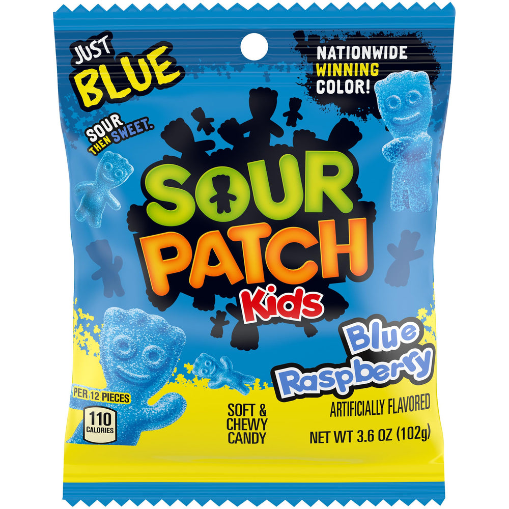 The Hampton Candy Company Sour Kids Blue Raspberry bag for on-the-go snacking.