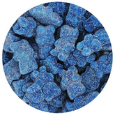 The Hampton Popcorn Company dark blue gummy bears bulk bag for events and gifts.