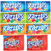 The Hampton Candy Company Razzles 8-pack variety display for sharing and tastings.