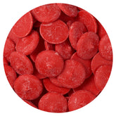 The Hampton Red Chocolate Melting Wafers 12oz bag, perfect for dipping and decorating treats.