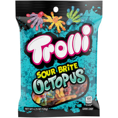 Sour Brite Octopus 4.25oz bag, ideal for classroom treats and snacking.