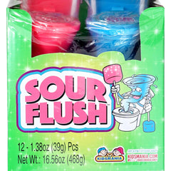 Sour Flush green apple dip with plunger dipper ready for a party snack.