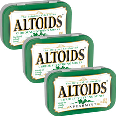 The Hampton Spearmint Curiously Strong Mints tin for on-the-go breath freshness.
