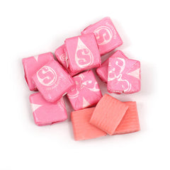 All-pink Starburst candies individually wrapped, convenient for on-the-go snacking.