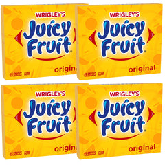 Wrigley Juicy Fruit gum 60 sticks in a four-pack, ideal for sharing at events.