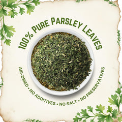The Holly Tree Organic Parsley packaging in a pantry-friendly layout