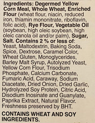 Close-up of crispy ingredients, Chex and pretzels, signaling premium snacking quality