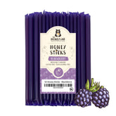 The Honey Jar blackberry-flavored honey stick bottle pour for tea or coffee.