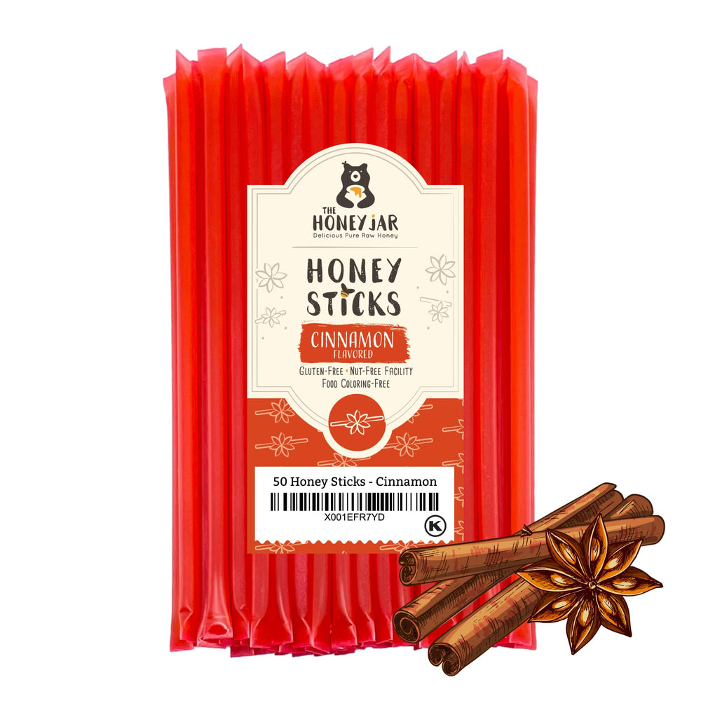 The Honey Jar Cinnamon Honey Stick tea-stir with premium local honey for tea