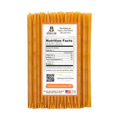 The Honey Jar Peach Flavored Honey Sticks tea-ready display, adds natural sweetness to beverages