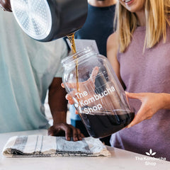 The Kombucha Shop starter liquid bottle supports consistent batch fermentation