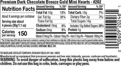 THE MADELAINE CHOCOLATE COMPANY embossed bronze-gold foil wrap on heart, elegant Valentine's presentation.