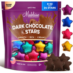 Madelaine Dark Chocolate Stars on a festive display for gatherings