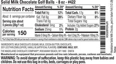 The Madelaine Golf Ball candy shown in a display, perfect for golf-themed events