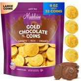 The Madelaine Chocolate Company Madelaine Milk Gold Coins in foil, premium feel for party favors.