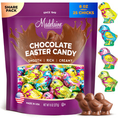 The Madelaine Company Madelaine solid milk chocolate baby chicks in colorful foil wrappers