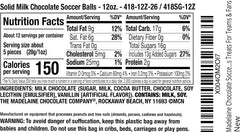 The Madelaine Chocolate Company 12 oz soccer favors bag for teams and fans.