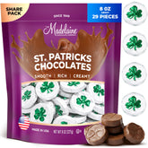 The Madelaine St. Patrick's Day shamrocks in Italian foil for festive gifting.