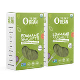 The Only Bean edamame pasta package featuring high-protein, gluten-free noodles for quick meals.
