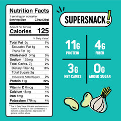 Close-up of The Only Bean Ranch edamame bag, highlighting crispy texture for a satisfying protein snack.