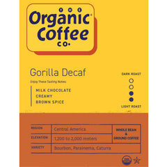 Gorilla Decaf brew pouring demonstrates smooth extraction for calm mornings.