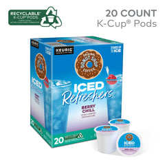 The Original Donut Shop Berry Chill pod in Keurig machine for easy flavor.