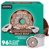 The Original Donut Shop chocolate glazed K-Cup box showing inviting aroma