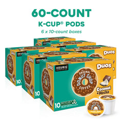 The Original Donut Shop Duos coconut-mocha coffee pod ready for Keurig machines.