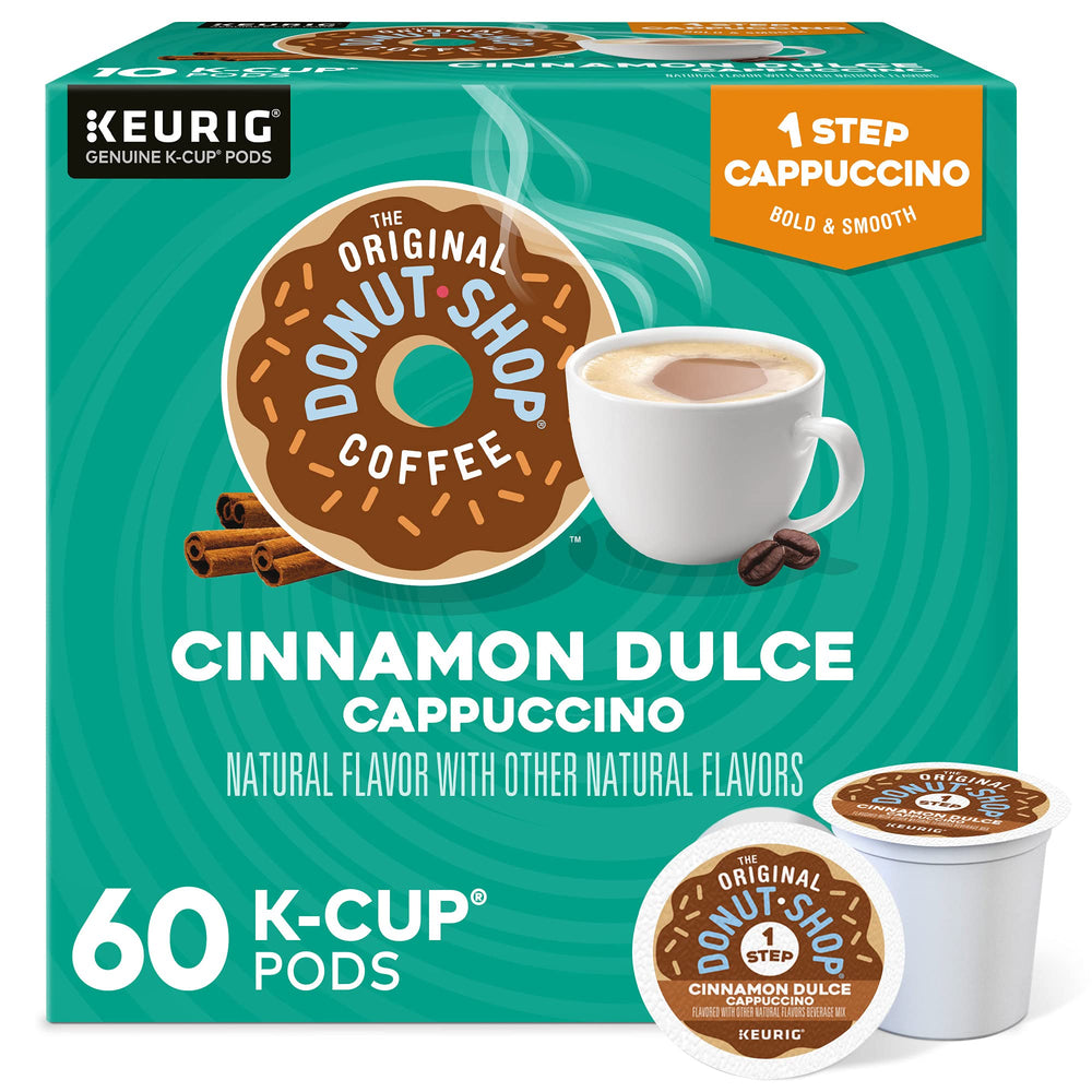 The Original Donut Shop One-Step Cinnamon Dulce Cappuccino pod front view for quick brew