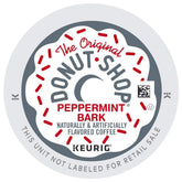 The Original Donut Shop Peppermint Bark K-Cup pods box front, ready to brighten your morning routine.