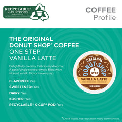 The Original Donut Shop Vanilla Latte box showing 20-count K-Cups.