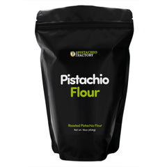 The Pistachio Factory pistachio flour close-up, gluten-free baking base.