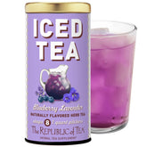 The Republic of Tea Beautifying Botanicals tea bag for a refreshing blueberry-lavender iced tea