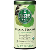 The Republic of Tea Brain Boost SuperGreen tea pack for daily focus.