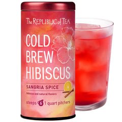 The Republic of Tea cold brew hibiscus sangria spice iced tea pouch for easy refreshment