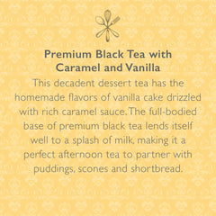 The Republic of Tea Downton Abbey Mrs. Patmore's Pudding Tea aroma evokes vanilla caramel sweetness.