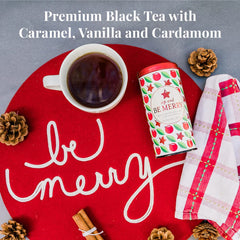 The Republic of Tea Holiday tea collection packaging on a gift-ready display